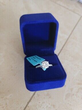 New .925 Sterling Silver Braided Moissanite Ring – 2.00 CTW VVSD Color, Size 8 ✨